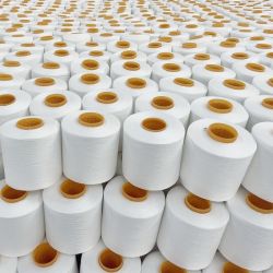 Raw White 50s/2 50s/3 Polyester Spun Yarn